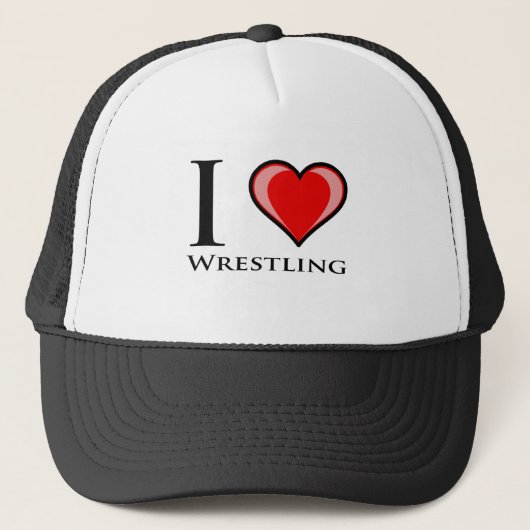 I Love Wrestling Trucker Pet (Voorkant)
