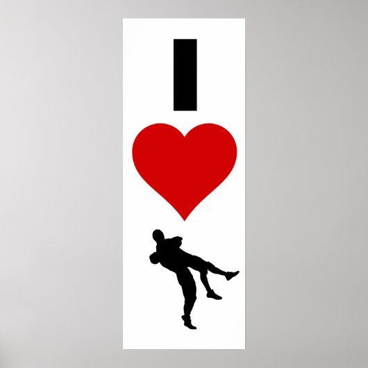I Love Wrestling (verticaal) Poster (Voorkant)