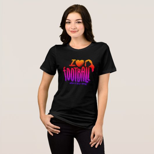 I Love WTF Heart Fiery Tri-Blend Shirt (Voorkant volledig)