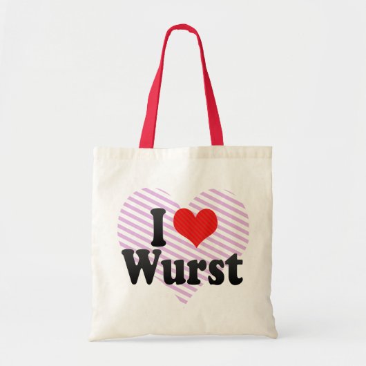 I Love Wurst Tote Bag (Voorkant)