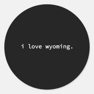 I Love Wyoming Ronde Sticker