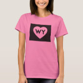 I Love Wyoming State Women's Basic T-Shirt (Voorkant)