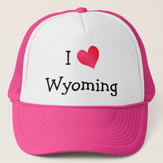 I Love Wyoming Trucker Pet (Voorkant)