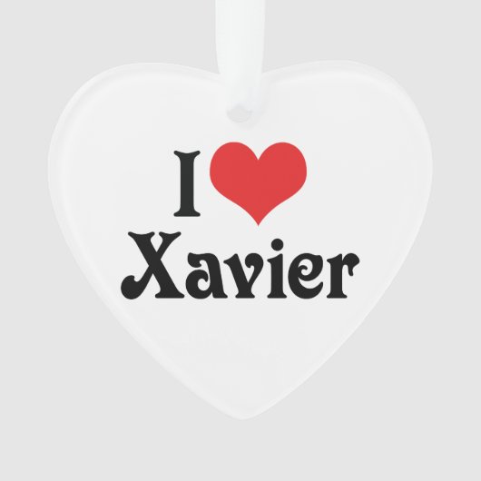 I Love Xavier Ornament (voorkant)