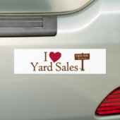 I Love Yard Sales Bumpersticker (Op auto)