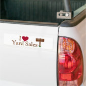 I Love Yard Sales Bumpersticker (Op Truck)