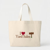 I Love Yard Sales Grote Tote Bag (Voorkant)
