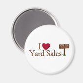 I Love Yard Sales Magneet (Voorkant / Achterkant)