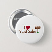 I Love Yard Sales Ronde Button 5,7 Cm (Voorkant /achterkant)