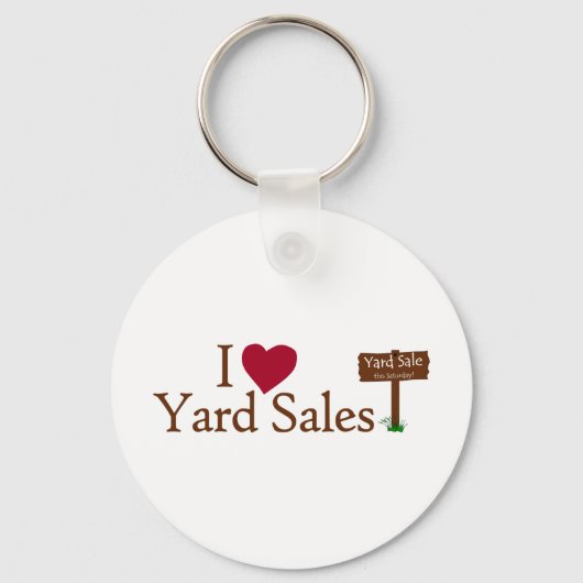 I Love Yard Sales Sleutelhanger (Voorkant)