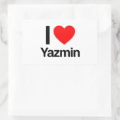 i love yazmin rechthoekige sticker (Tas)