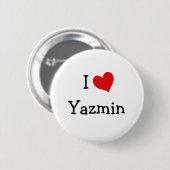 I Love Yazmin Ronde Button 5,7 Cm (Voorkant /achterkant)