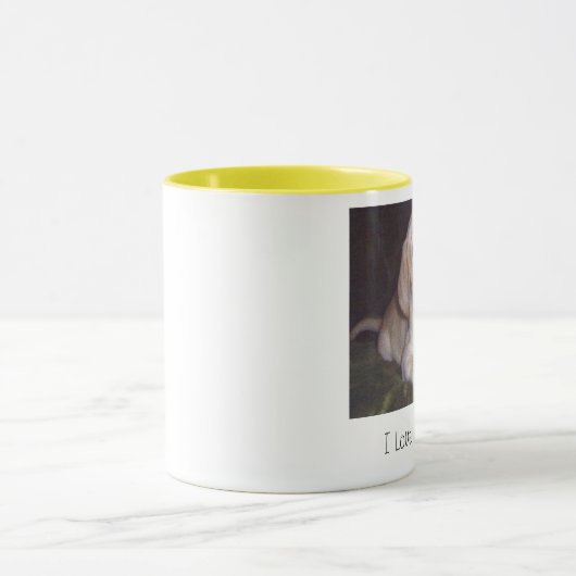 I Love Yellow Labs Coffee Mok (Midden)