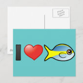 I Love Yellowtail Snapper Briefkaart (Voorkant / Achterkant)