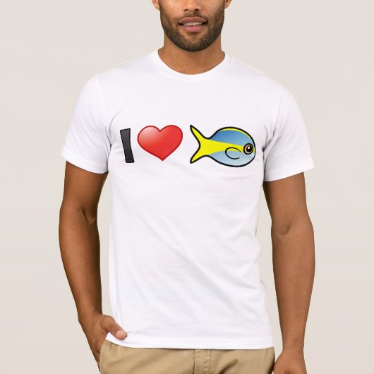 I Love Yellowtail Snapper T-shirt (Voorkant)
