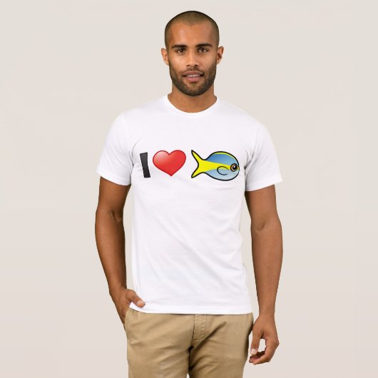 I Love Yellowtail Snapper T-shirt (Voorkant volledig)