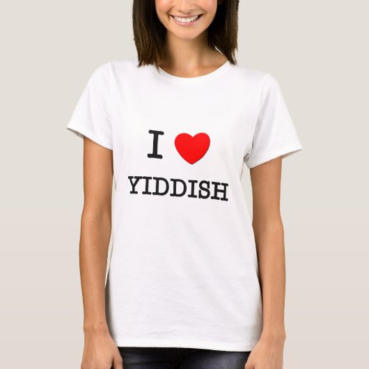 I Love Yiddish T-shirt (Voorkant)