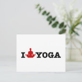 I Love Yoga Briefkaart (Staand voorkant)