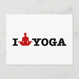 I Love Yoga Briefkaart