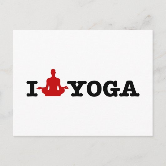 I Love Yoga Briefkaart (Voorkant)