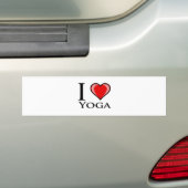 I Love Yoga Bumpersticker (Op auto)