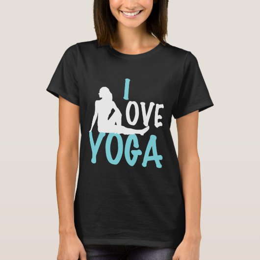 I Love Yoga Dark Women's T-shirt (Voorkant)
