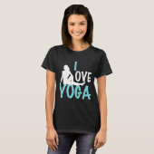 I Love Yoga Dark Women's T-shirt (Voorkant volledig)