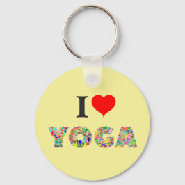 I Love Yoga | I Heart Yoga Colorful Peace Sleutelhanger