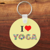 I Love Yoga | I Heart Yoga Colorful Peace Sleutelhanger (Achterkant)