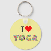 I Love Yoga | I Heart Yoga Colorful Peace Sleutelhanger (Achterkant)