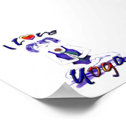 I Love Yoga-Lotus Pose Poster (Hoek)