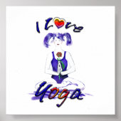 I Love Yoga-Lotus Pose Poster (Voorkant)