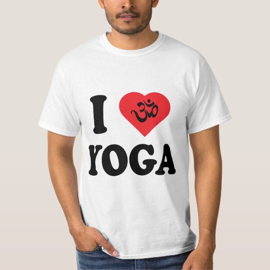 I Love Yoga Mannen T-Shirts (Voorkant)
