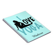 I Love Yoga Personalized Notitieboek (Rechterzijde)