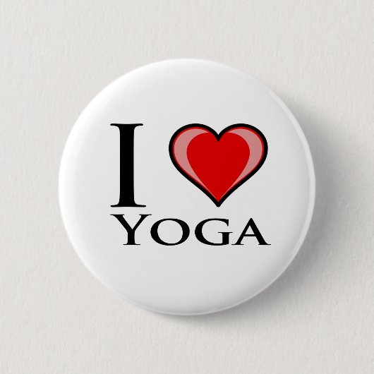 I Love Yoga Ronde Button 5,7 Cm (Voorkant)