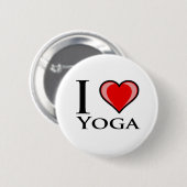 I Love Yoga Ronde Button 5,7 Cm (Voorkant /achterkant)