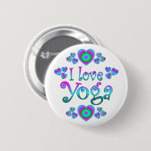 I Love Yoga Ronde Button 5,7 Cm (Voorkant /achterkant)