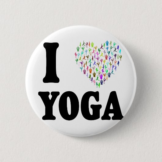 I Love Yoga Ronde Button 5,7 Cm (Voorkant)