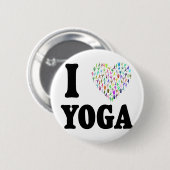 I Love Yoga Ronde Button 5,7 Cm (Voorkant /achterkant)