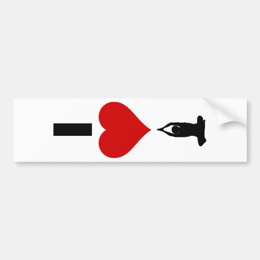 I Love Yoga (verticaal) Bumpersticker (Voorkant)