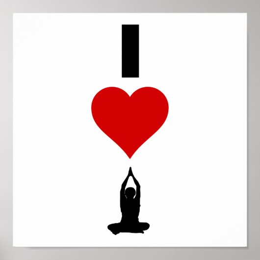 I Love Yoga (verticaal) Poster (Voorkant)