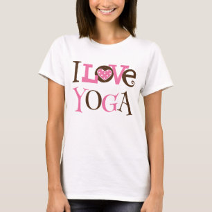 I Love Yoga Womens Sports T-shirt