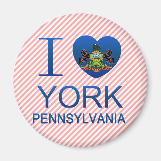 I Love York, PA Magneet (Voorkant)