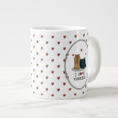 I Love Yorkies (I Love Yorkshire Terriers) hearts Grote Koffiekop (Voorkant rechts)