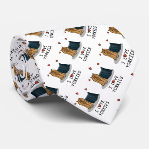 I Love Yorkies (I Love Yorkshire Terriers) hearts Stropdas