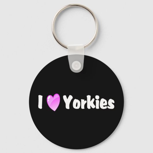 I Love Yorkies Sleutelhanger (Voorkant)