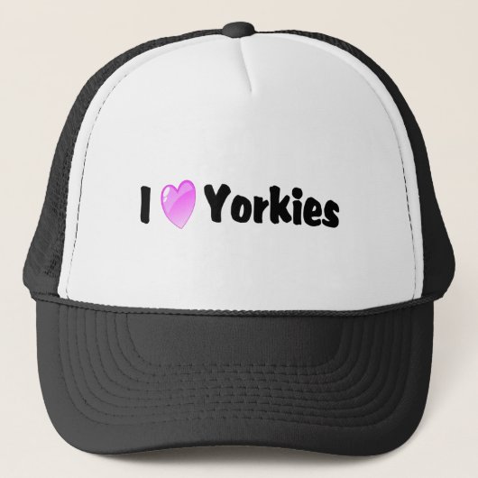 I Love Yorkies Trucker Pet (Voorkant)