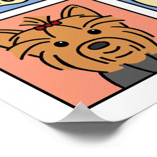 I Love Yorkshire Terriers Poster (Hoek)