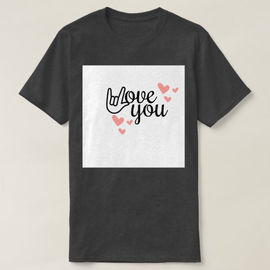 i love you 3 t-shirt (Design voorkant)