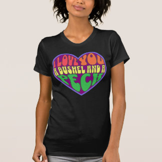 I Love You a Bushel and a Peck Retro Heart Typogra T-shirt